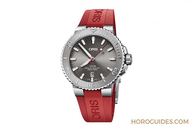 ORIS - AQUIS - 01 733 7730 4153-07 4 24 66EB - ORIS Aquis Relief日期錶 用時間傳達理念