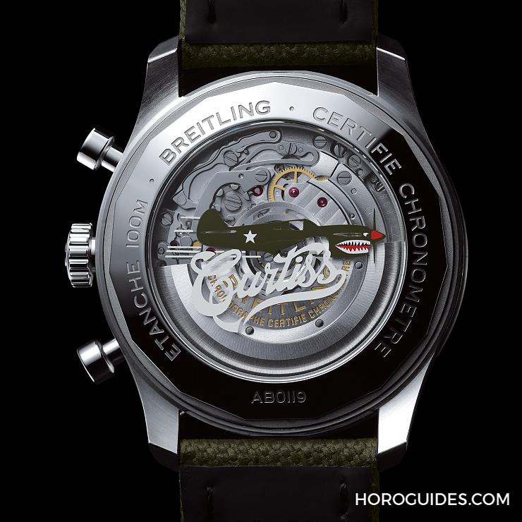 BREITLING - - - AB01192A1L1X1 - BREITLING帥氣軍風 Aviator 8 Curtiss Warhawk三款新作齊發