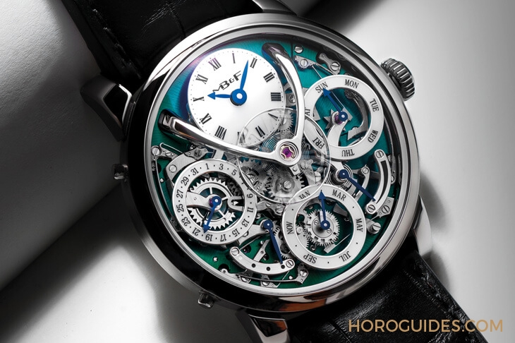 MB&F - 更科技感的太空飛船,MB&F萬年曆新款鈦金屬綠面