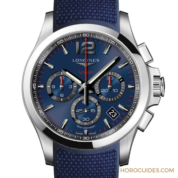 LONGINES - CONQUEST - L3.727.2.66.6 - [BASEL 2018]最有準度的浪琴V.H.P.計時碼錶，碳纖維、藍色錶盤新面孔