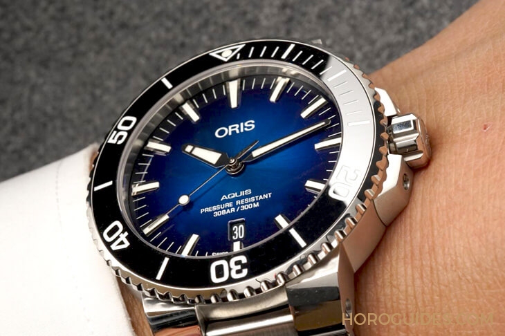 ORIS - AQUIS - 01 733 7730 4185-Set RS - [BASEL 2018]ORIS Aquis Clipperton限量潛水錶，漸層藍錶盤海洋風