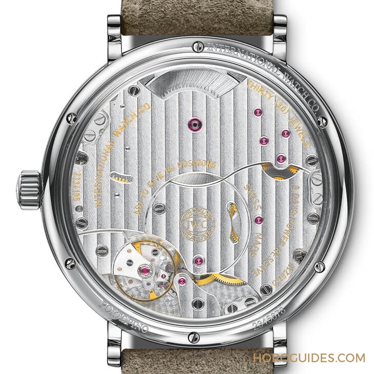 IWC - IWC Portofino八日鍊新款,第一次用上麂皮錶帶