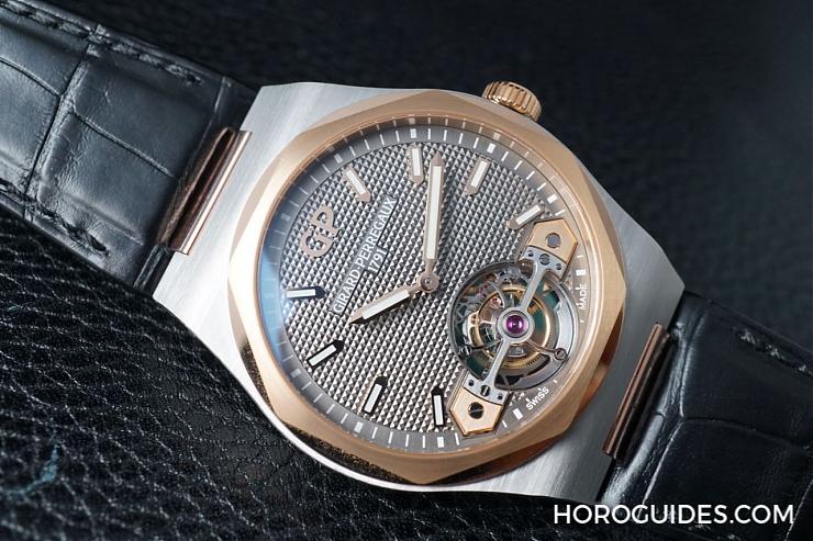 GIRARD-PERREGAUX - LAUREATO - 99105-26-231-BB6A - 芝柏不是只有金橋一種選擇：尺寸、材質、功能都到位的Laureato半金陀飛輪