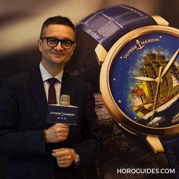 ULYSSE NARDIN - 最早的航海探險家—雅典《鄭和寶船》鎏金掐絲琺瑯腕錶
