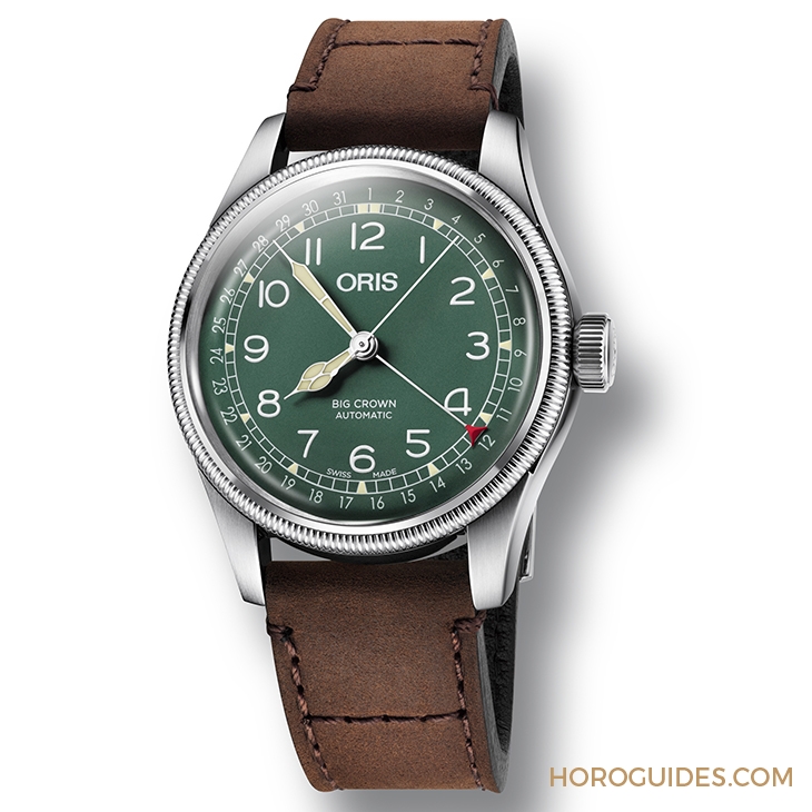 ORIS - BIG CROWN - 01 754 7741 4087-Set LS - [BASEL 2018]綠面大錶冠飛行腕錶，ORIS的航空新夥伴Hangar 31