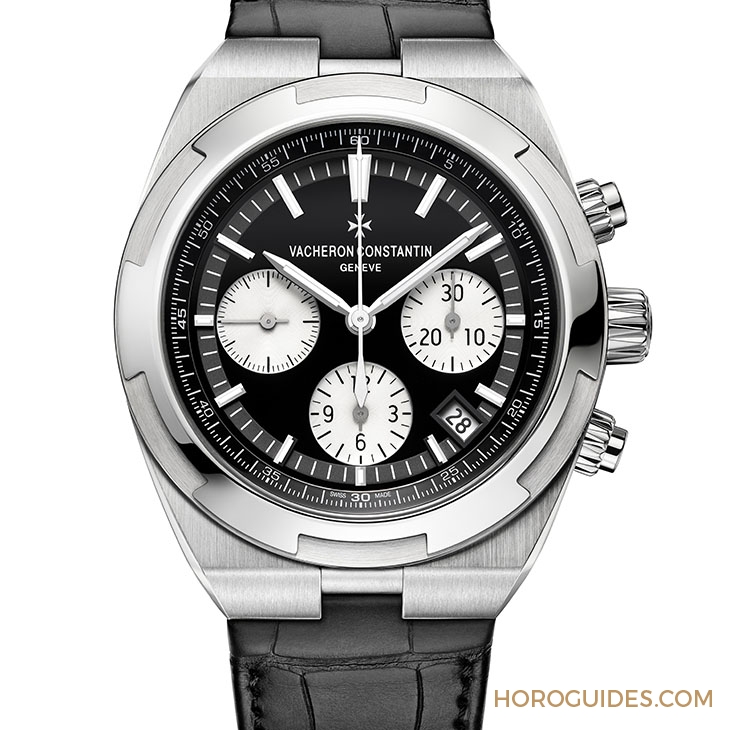 VACHERON CONSTANTIN - 江詩丹頓「倒轉熊貓面」,黑底白盤的全新Overseas計時碼錶