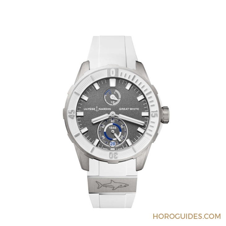 ULYSSE NARDIN - DIVER - 1183-170LE-3/90-GW - 千米錘頭鯊不夠看,雅典錶大白鯊天文台潛水系列限量腕錶更霸氣