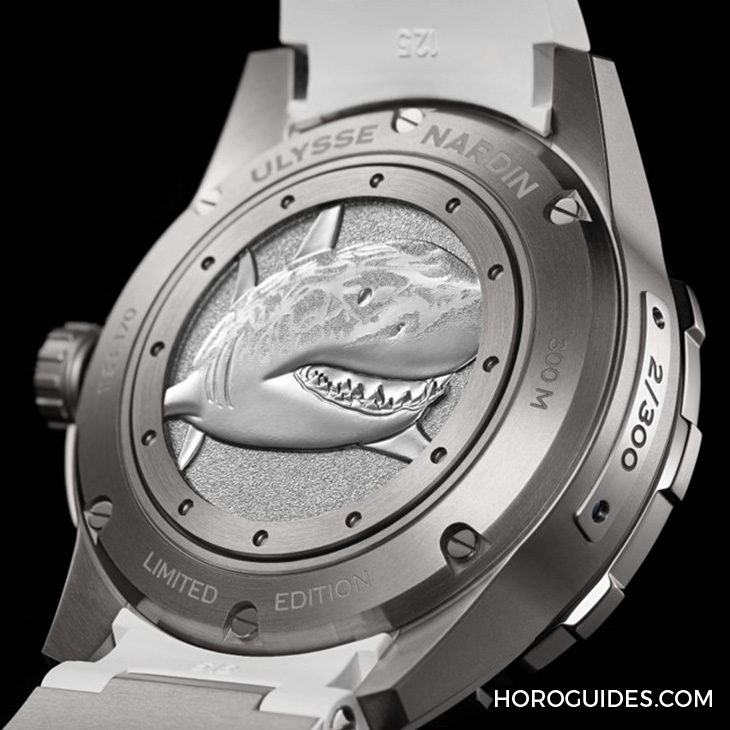ULYSSE NARDIN - DIVER - 1183-170LE-3/90-GW - 千米錘頭鯊不夠看,雅典錶大白鯊天文台潛水系列限量腕錶更霸氣