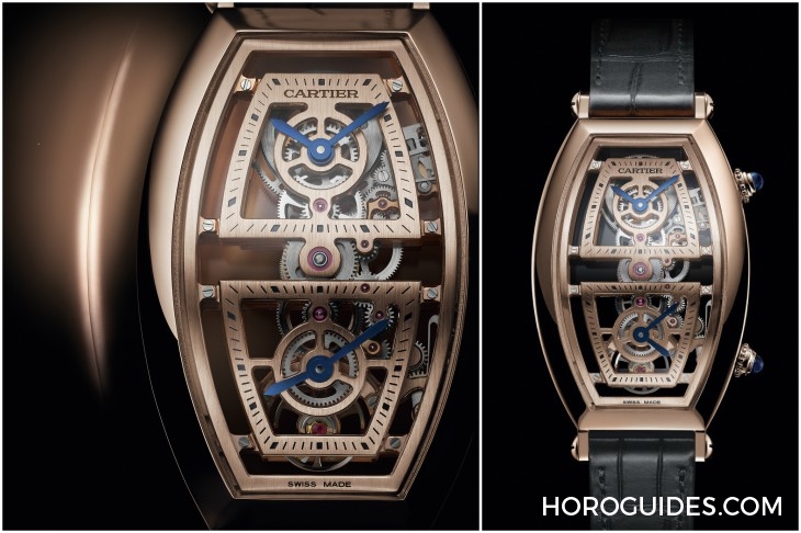 CARTIER - Pre-SIHH 2019 卡地亞Tonneau雙時區鏤空腕錶,高端製錶實力就是要你一清二楚