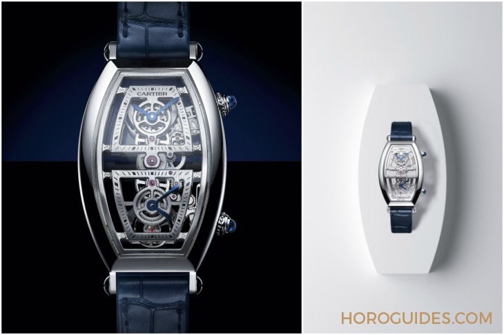 CARTIER - Pre-SIHH 2019 卡地亞Tonneau雙時區鏤空腕錶,高端製錶實力就是要你一清二楚