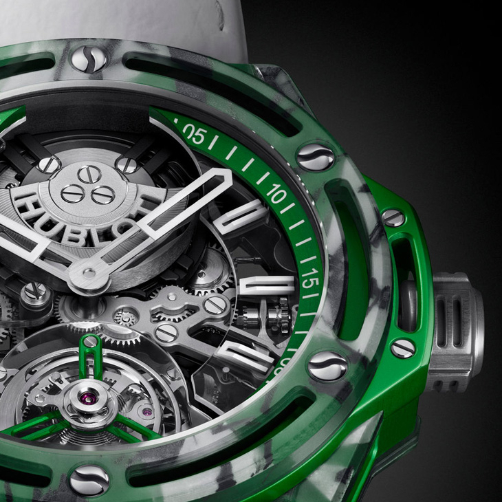 HUBLOT - BIG BANG - 429.QKG.0120.NR.DJO26 - 捕捉網球靈魂，見證草地賽場勝仗｜Hublot Big Bang陀飛輪祖高域GOAT綠茵款