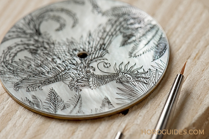 HERMES - ARCEAU - (ARCEAU Mythiques Phoenix Coloriages) - 以絲巾為靈感,HERMÈS將錶盤化作畫布-ARCEAU Mythiques Phoenix Coloriages