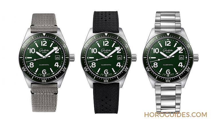 GLASHÜTTE ORIGINAL - Spezialist - 1-39-11-13-83-70 - 全新蘆葦綠面盤亮相,Glashütte Original SeaQ潛水錶推出新色