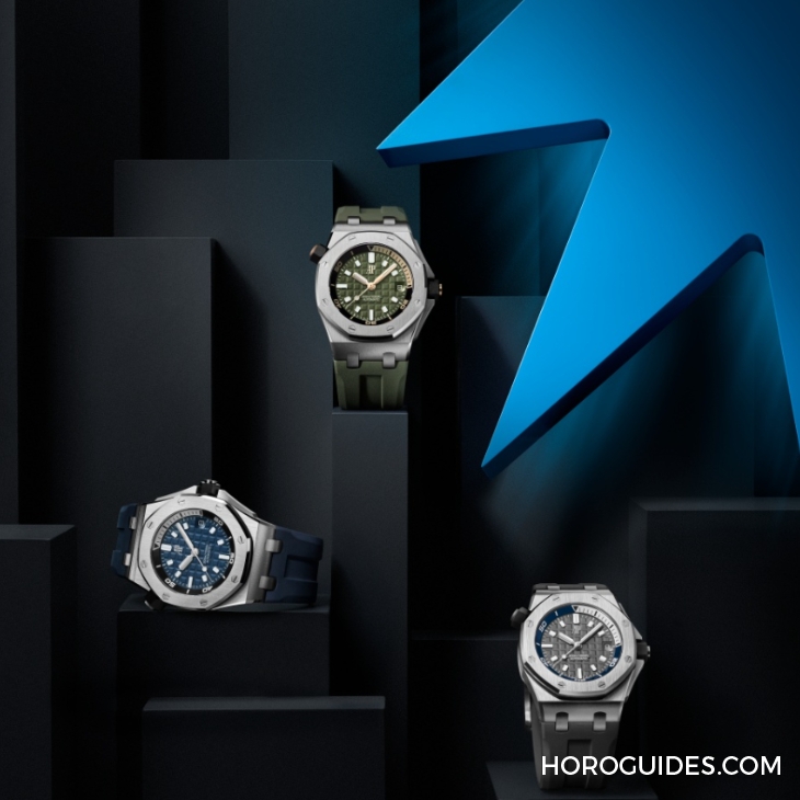 AUDEMARS PIGUET - ROYAL OAK OFFSHORE - 15720ST.OO.A052CA.01 - 時尚新色、快拆錶帶!AP全新皇家橡樹離岸型ROO Diver