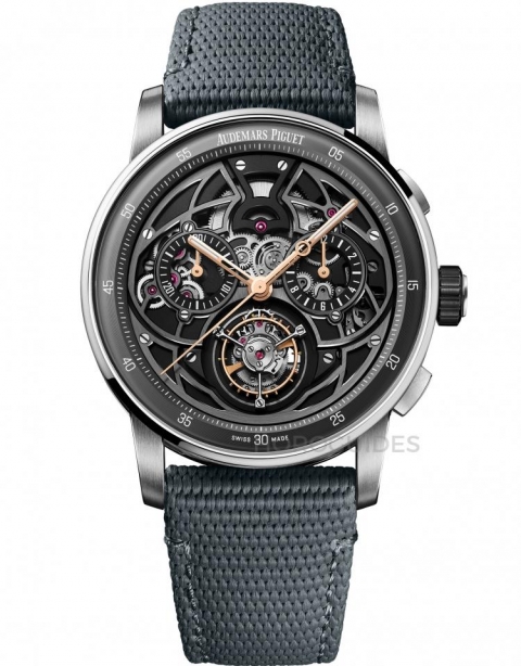 AUDEMARS PIGUET - CODE 11.59 - 26399NB.OO.D009KB.01 - 灰黑相映趣,愛彼全新Code 11.59灰色調飛行陀飛輪計時碼錶登場