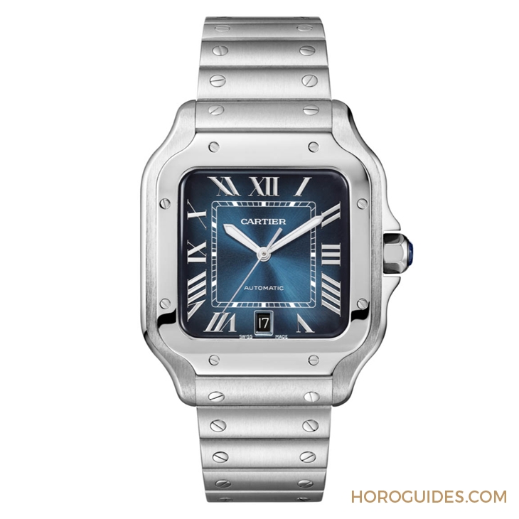 CARTIER - SANTOS DE CARITER - WSSA0013 - Pre-SIHH 2019 藍面風潮還在燒！卡地亞Santos史上第一款藍色面盤入列