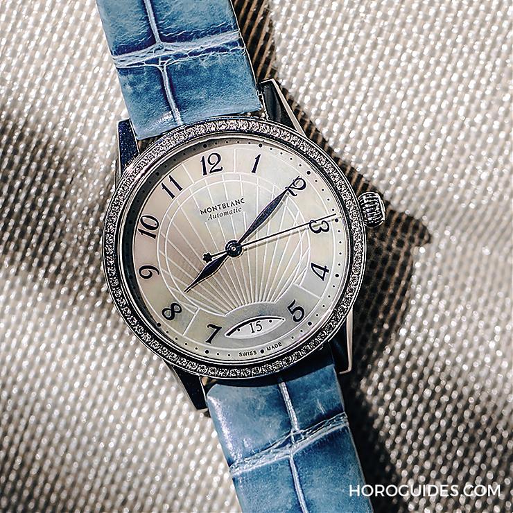 MONTBLANC - BOHEME - MONTBLANC Bohème女錶也能快拆錶帶,牛仔藍色鱷魚皮戴出個性風