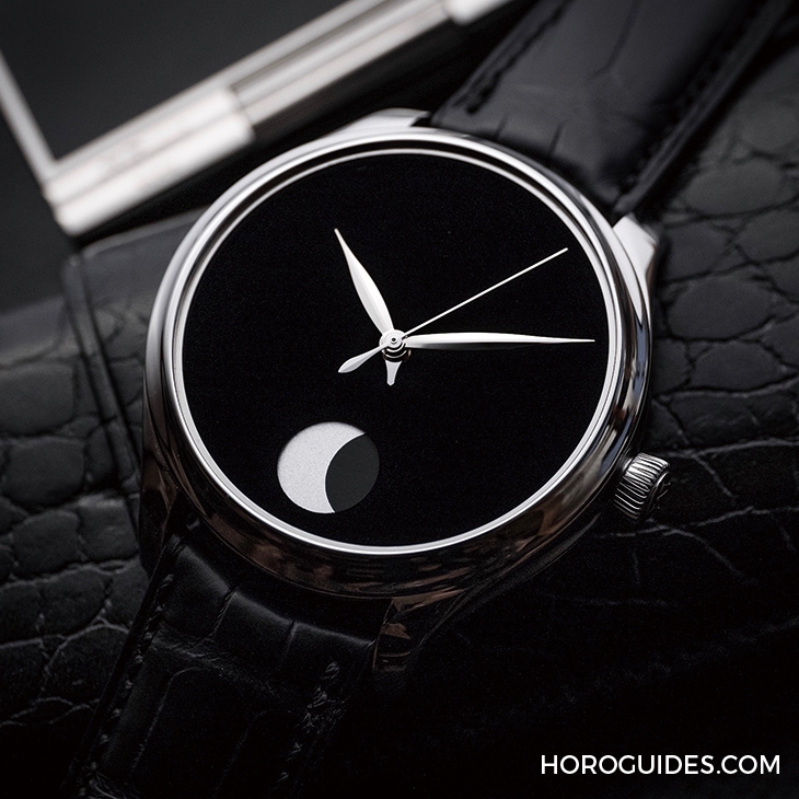 H. MOSER & CIE - ENDEAVOUR - 1801-1200 - 以Vantablack®打造最暗黑的錶盤,亨利慕時勇創者萬年曆月相概念腕錶最詩意的反叛