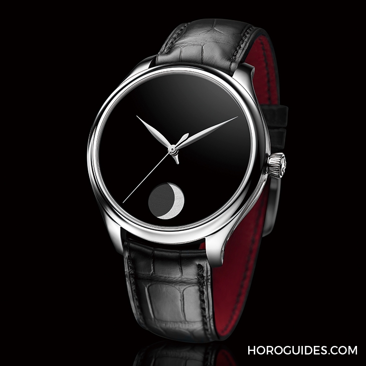 H. MOSER & CIE - ENDEAVOUR - 1801-1200 - 以Vantablack®打造最暗黑的錶盤,亨利慕時勇創者萬年曆月相概念腕錶最詩意的反叛