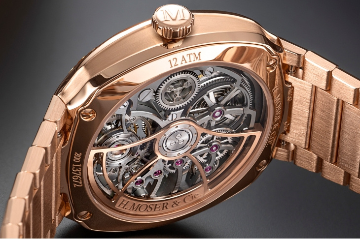 H. MOSER & CIE - STREAMLINER - 6814-0401 - 虹光穿鏤，一舞陀飛輪｜H. MOSER & CIE.推出兩款全新Streamliner Tourbillon Skeleton Rainbow 