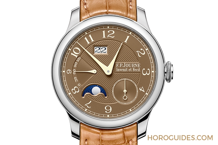 F.P.JOURNE - CLASSIQUE - automatique lune havana - 日期窗、月相窗再大一點,F.P. JOURNE Octa Automatique Lune Havana雪茄面月相錶改版再現