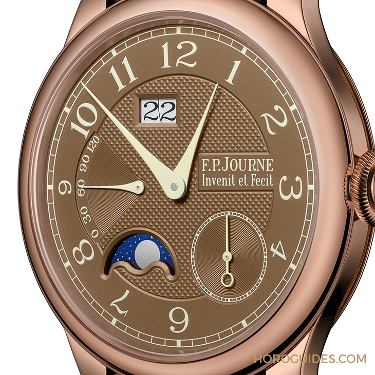 F.P.JOURNE - 日期窗、月相窗再大一點,F.P. JOURNE Octa Automatique Lune Havana雪茄面月相錶改版再現