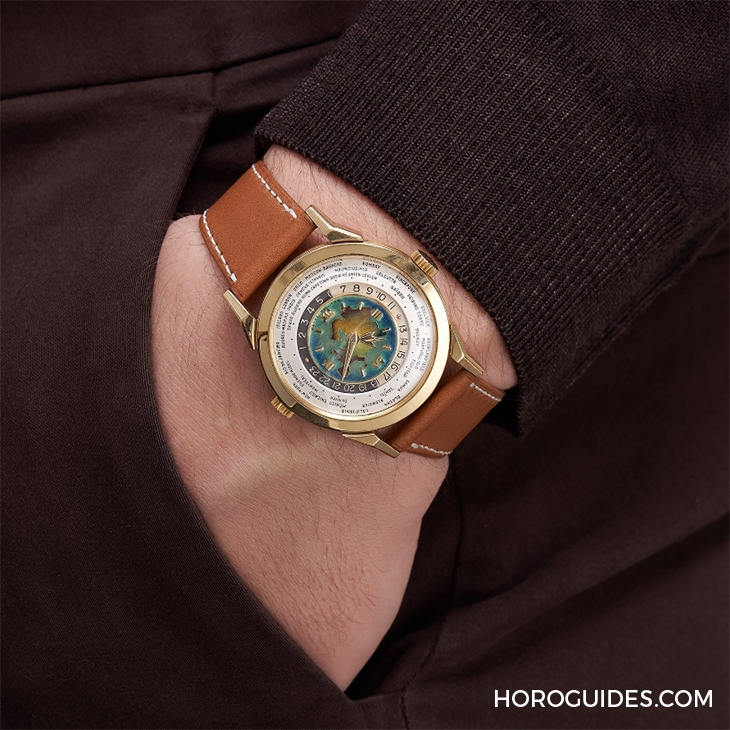 拍賣會首見，估價逾350萬瑞郎！百達翡麗罕見Ref.2523 世界時間琺瑯面腕錶 「歐亞大陸」