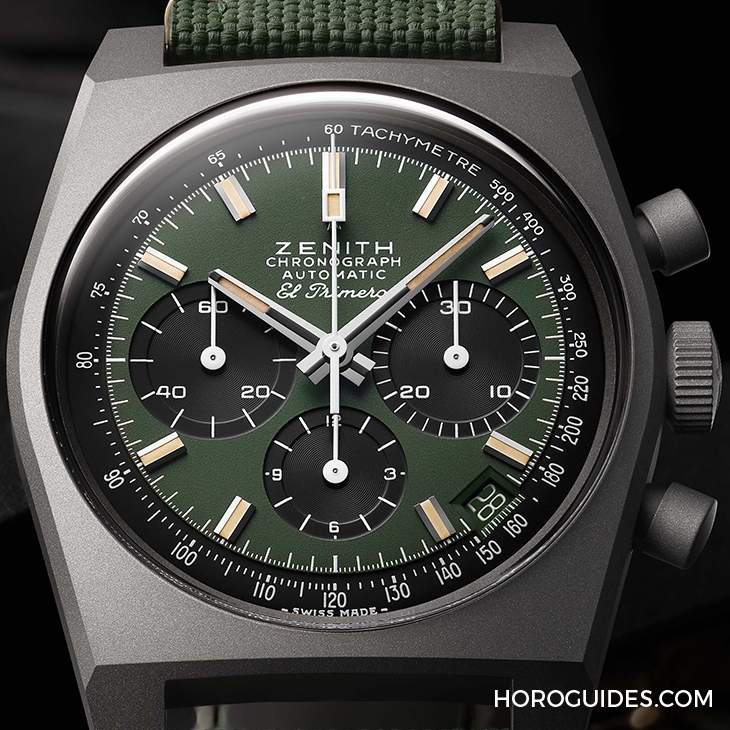 ZENITH - CHRONOMASTER - 97.T384.400.57.C856 - 啞光綠面!ZENITH Chronomaster Revival Safari復刻版腕錶