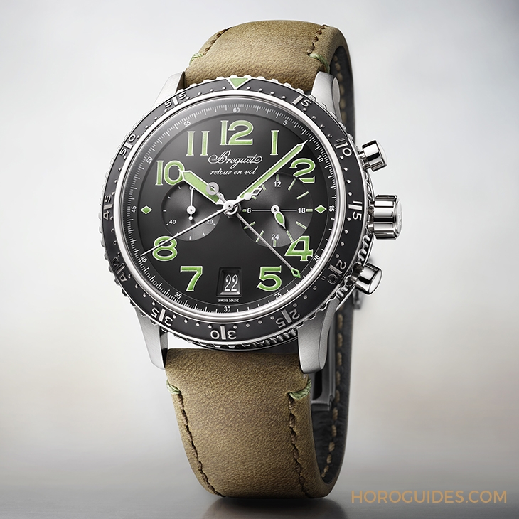 BREGUET - TYPE XX - XXI - XXII - 3815TI/HO/3ZU - 動感新配色|寶璣推出兩款飛行系列Type XXI 3815限量版鈦金屬腕錶