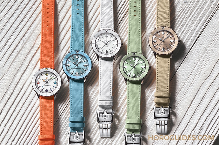 BREITLING - 夏季限定繽紛款!百年靈推出Superocean Heritage ’57超級海洋文化腕錶Pastel Paradise膠囊系列