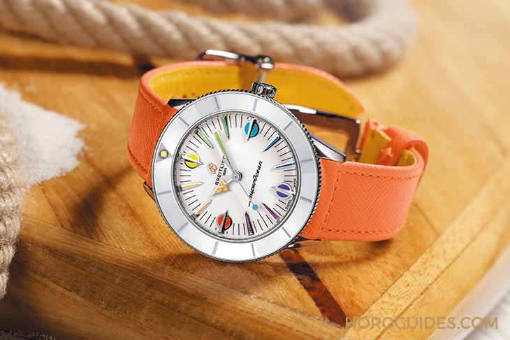 BREITLING - 夏季限定繽紛款!百年靈推出Superocean Heritage ’57超級海洋文化腕錶Pastel Paradise膠囊系列