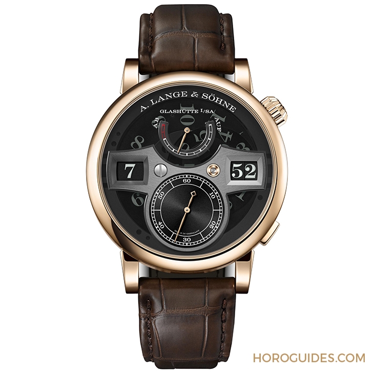 A. LANGE & SÖHNE - ZEITWERK - 142.055 - 半透明錶盤,夜光顯示更清晰!朗格Zeitwerk Honeygold Lumen專賣店限量款
