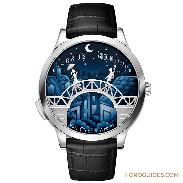 VAN CLEEF & ARPELS - POETIC COMPLICATION - VCARO90000 - 12點,巴黎戀人橋上見|梵克雅寶為男士打造Midnight Pont des Amoureux腕錶