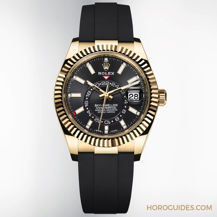 ROLEX - SKY-DWELLER - 326238-0007 - ROLEX Sky-Dweller首次搭配黑橡膠錶帶！