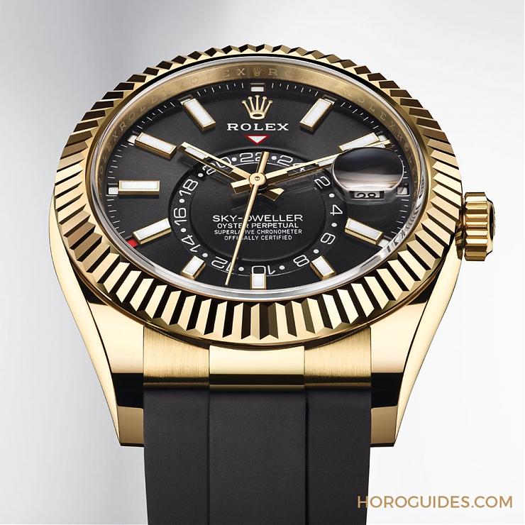 ROLEX - SKY-DWELLER - 326238-0007 - ROLEX Sky-Dweller首次搭配黑橡膠錶帶！