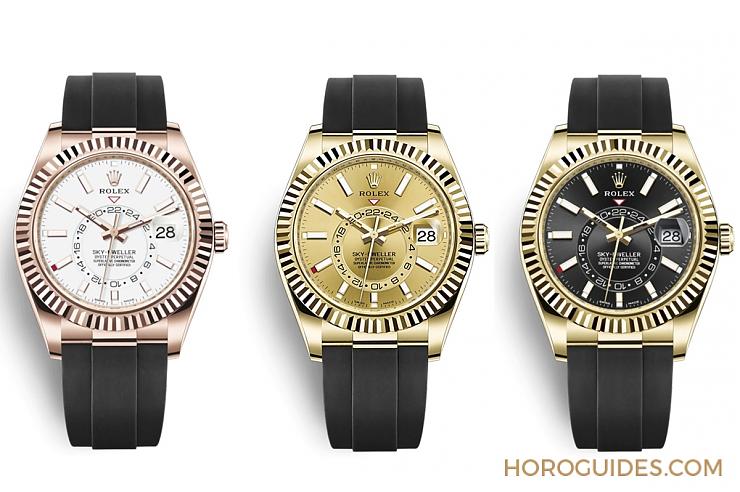 ROLEX - SKY-DWELLER - 326238-0007 - ROLEX Sky-Dweller首次搭配黑橡膠錶帶！