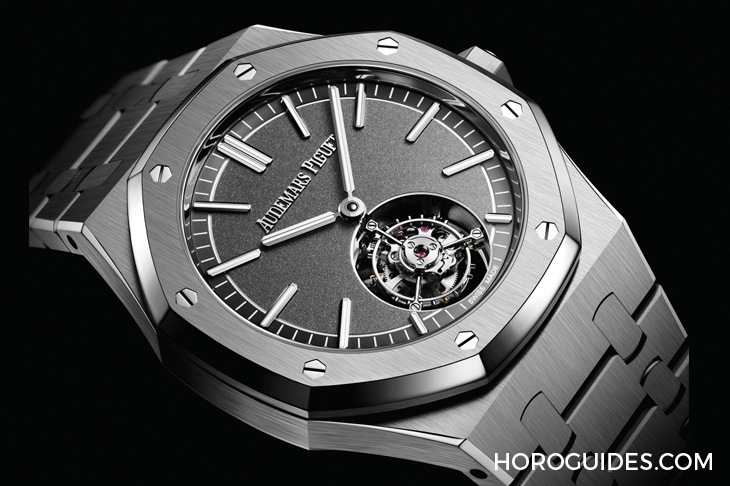 AUDEMARS PIGUET - ROYAL OAK - 26530TI.OO.1220TI.01 - 愛彼皇家橡樹首款自動上鍊飛行陀飛輪現身，罕見鈦金屬款話題加碼