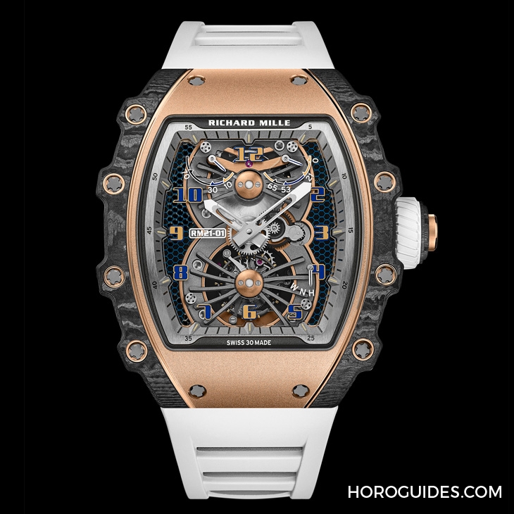 RICHARD MILLE - MEN - RM 21-01 - 輕盈、強韌、穿透感！航太機械美學加持｜Richard Mille RM 21-01空氣動力陀飛輪腕錶 