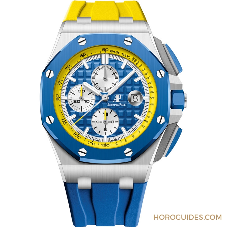 AUDEMARS PIGUET - ROYAL OAK OFFSHORE - 26400SO.OO.A502CA.01 - 這配色,許你成為目光焦點的超能力|愛彼皇家橡樹離岸型自動上鍊計時碼錶特別版