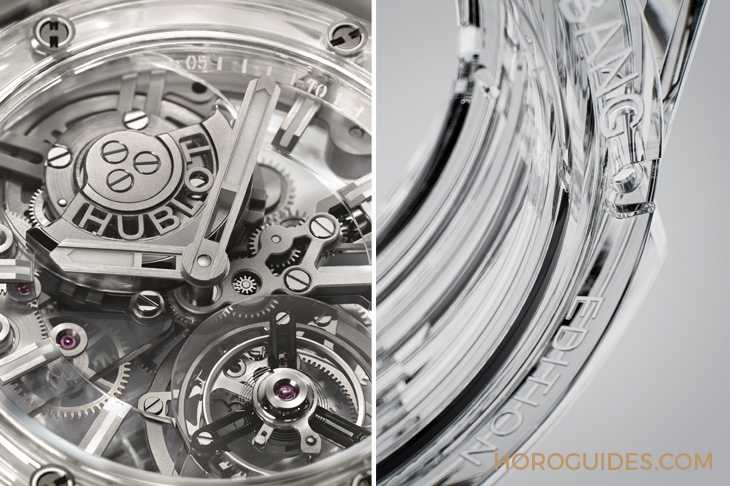 HUBLOT - BIG BANG - 455.JX.0120.JX - 透明系新作二連發!Hublot Big Bang系列MP-11彩虹藍寶石腕錶、Integral藍寶石陀飛輪鍊帶腕錶