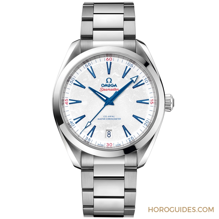 OMEGA - SEAMASTER - 522.10.41.21.04.001 - 這磨砂錶面，凝縮著一片白雪皚皚｜OMEGA Seamaster Aqua Terra北京2022腕錶