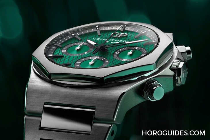 GIRARD-PERREGAUX - LAUREATO - 81020-11-001-11A - 有一種綠，叫做英國賽車綠｜GP Laureato桂冠系列Aston Martin特別版計時腕錶
