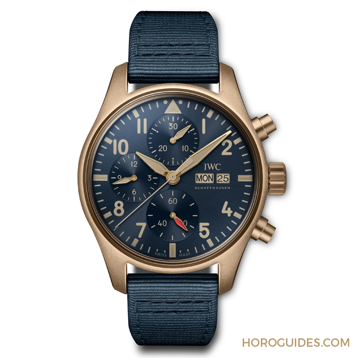 IWC - PILOT - IW388109 - 青銅錶殼搭藍面的迷人懷舊感｜IWC飛行員計時41青銅版
