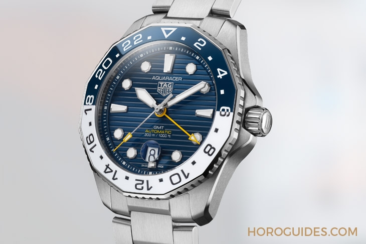 TAG HEUER - AQUARACER - WBP2010.BA0632 - 藍白陶瓷圈!TAG Heuer Aquaracer Professional 300 GMT兩地時間腕錶