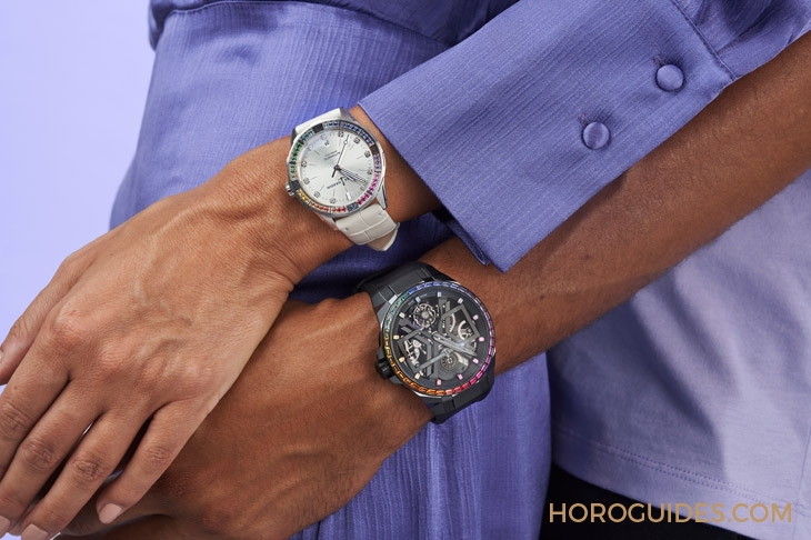 ULYSSE NARDIN - DIVER - 1723-400B1LE-2B-RAIN/1A - 以彩虹寶石圈入作,Ulysse Nardin Blast彩虹陀飛輪腕錶、Lady Diver美人魚潛水彩虹腕