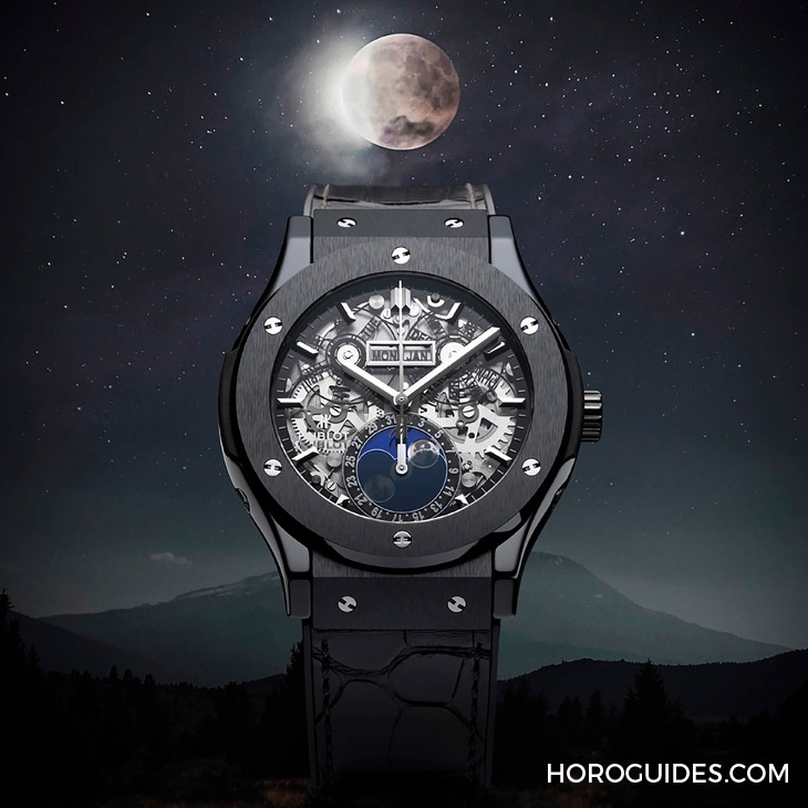 月與鏤空奇幻之境｜Hublot經典融合系列月相鏤空腕錶