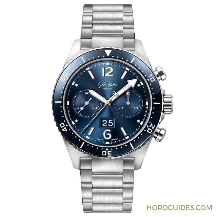 GLASHÜTTE ORIGINAL - Spezialist - 1-37-23-02-81-70 - 藍面、藍陶瓷圈打頭陣！Glashütte Original SeaQ系列首次搭載計時功能