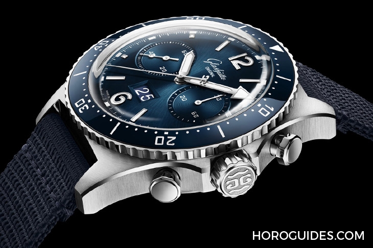 GLASHÜTTE ORIGINAL - Spezialist - 1-37-23-02-81-70 - 藍面、藍陶瓷圈打頭陣！Glashütte Original SeaQ系列首次搭載計時功能