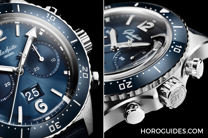 GLASHÜTTE ORIGINAL - Spezialist - 1-37-23-02-81-70 - 藍面、藍陶瓷圈打頭陣！Glashütte Original SeaQ系列首次搭載計時功能