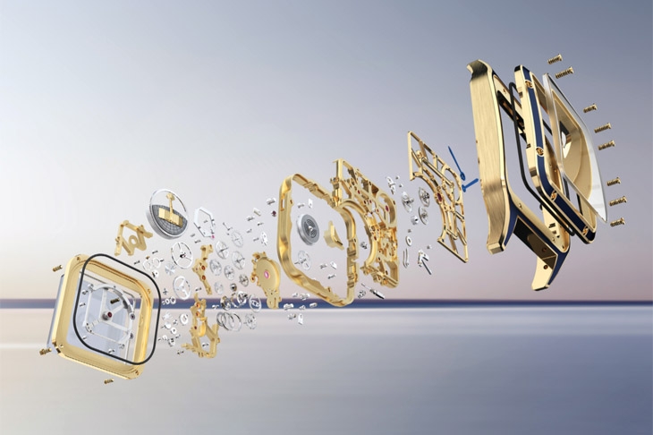 Cartier Santos-Dumont出現滑翔中的小飛機|Santos-Dumont微型自動盤鏤空腕錶